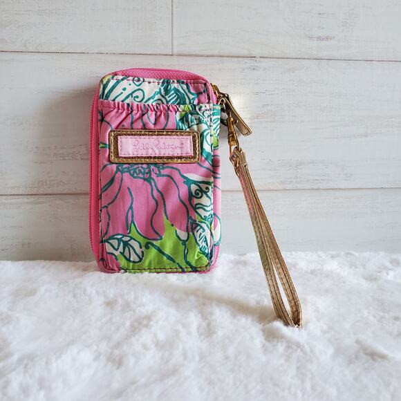 Lilly Pulitzer Zip Around Wristlet Card Wallet Please Read Description - Picture 1 of 13